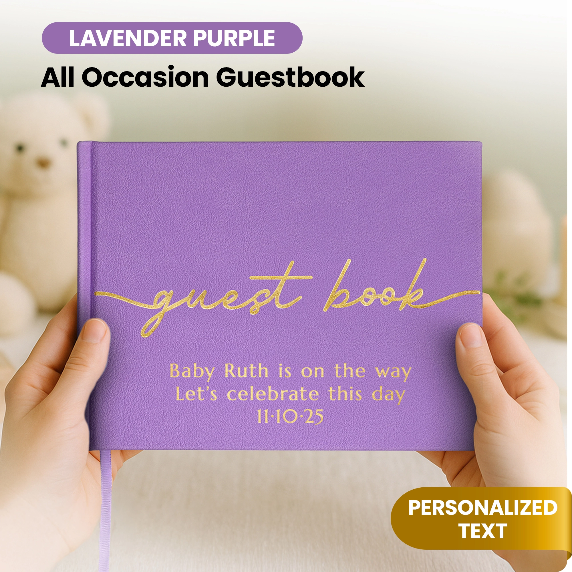 All Occasion Guestbook - Lavender Purple